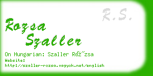 rozsa szaller business card